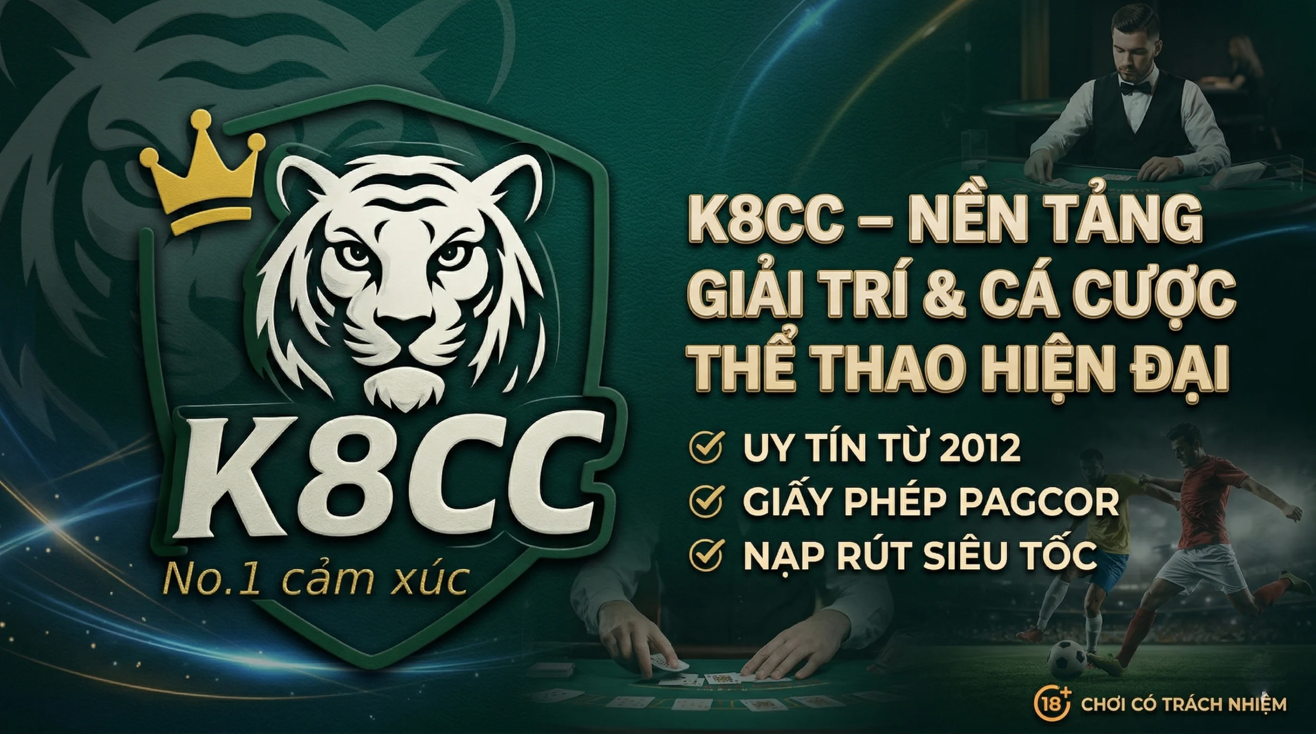 Giao diện cá cược thể thao và casino K8CC